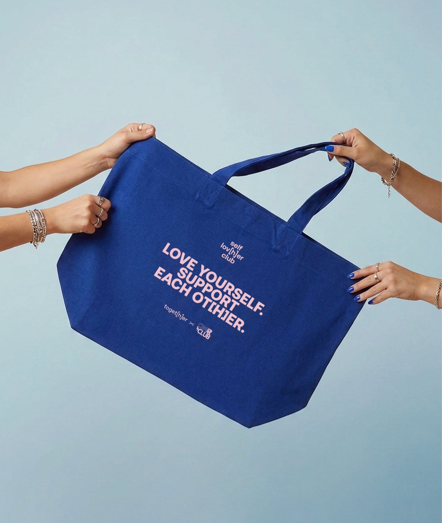 Self Lov[h]er Club – Shopping Bag Blue