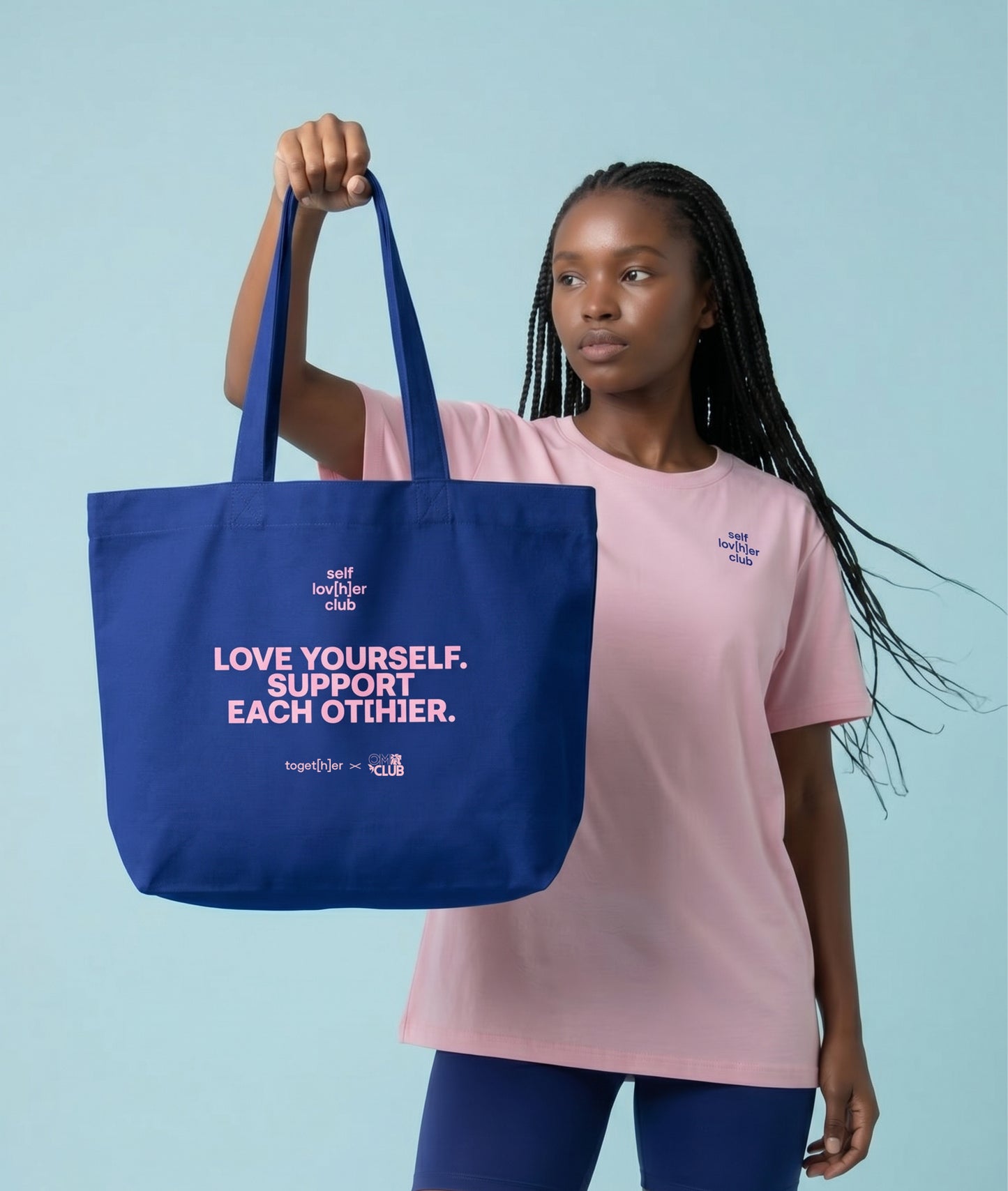 Self Lov[h]er Club – Shopping Bag Blue