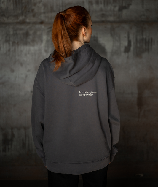 Superpow[h]er – Hoodie anthracite