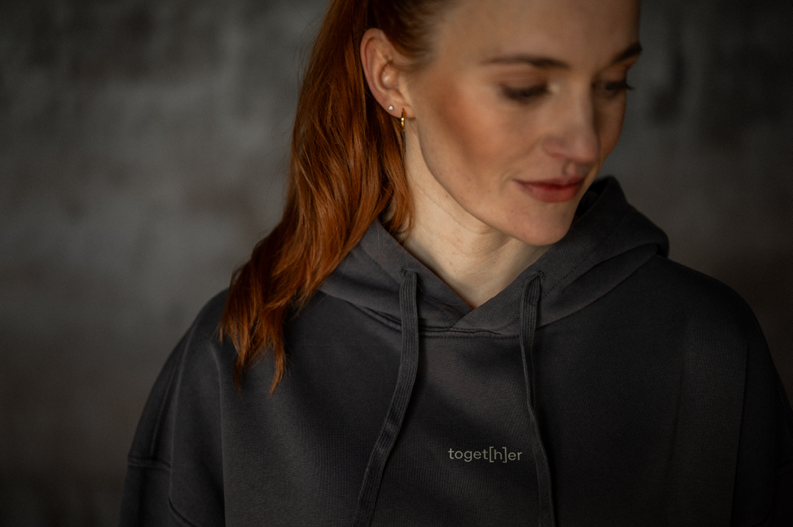 Superpow[h]er – Hoodie anthracite