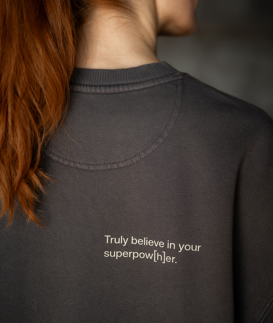 Superpow[h]er – Sweater anthracite